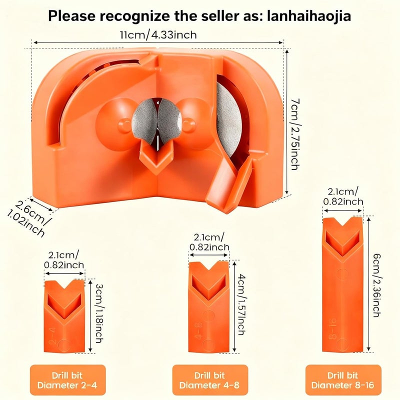 LHatrance مثقاب كهربائي محمول وطاحونة شحذ الأدوات: أطلق العنان للإبداع DIY للعائلات مع قوة لثقوب 2-16 مم، قطع، مناشير - تواصل في ورش العمل المنزلية (8300 دورة في الدقيقة) (برتقالي) - Image 2